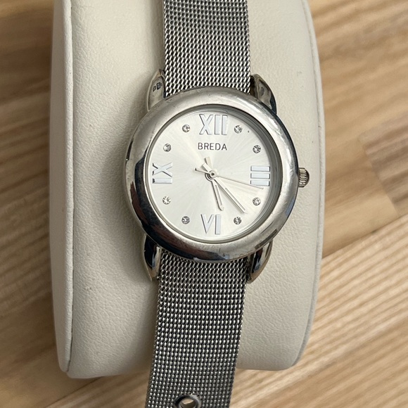 Breda Ladies Watch Stainless Steel Mesh Bracelet Adjustable Lightweight Modern - Picture 4 of 11